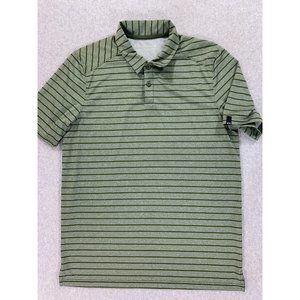 Oakley Striped Short Sleeve Polo Shirt (Men's‎ Small) Green